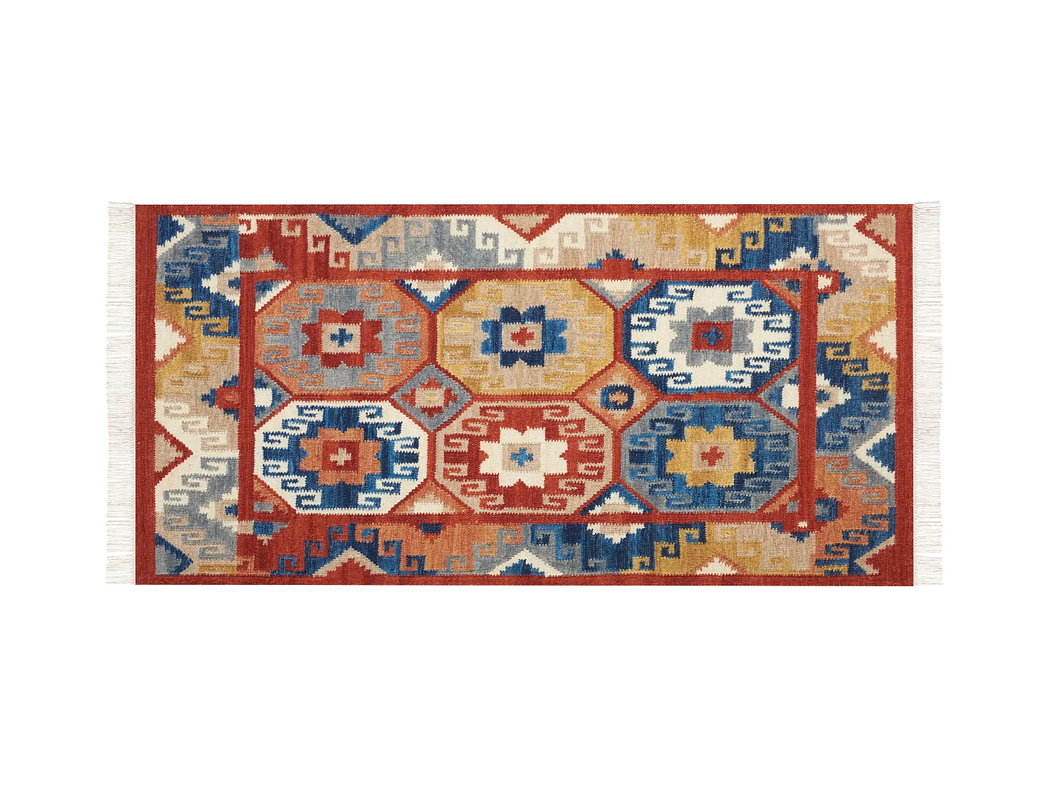 Tapis LUSARAT Multicolore 80 x 150 cm Laine Kilim