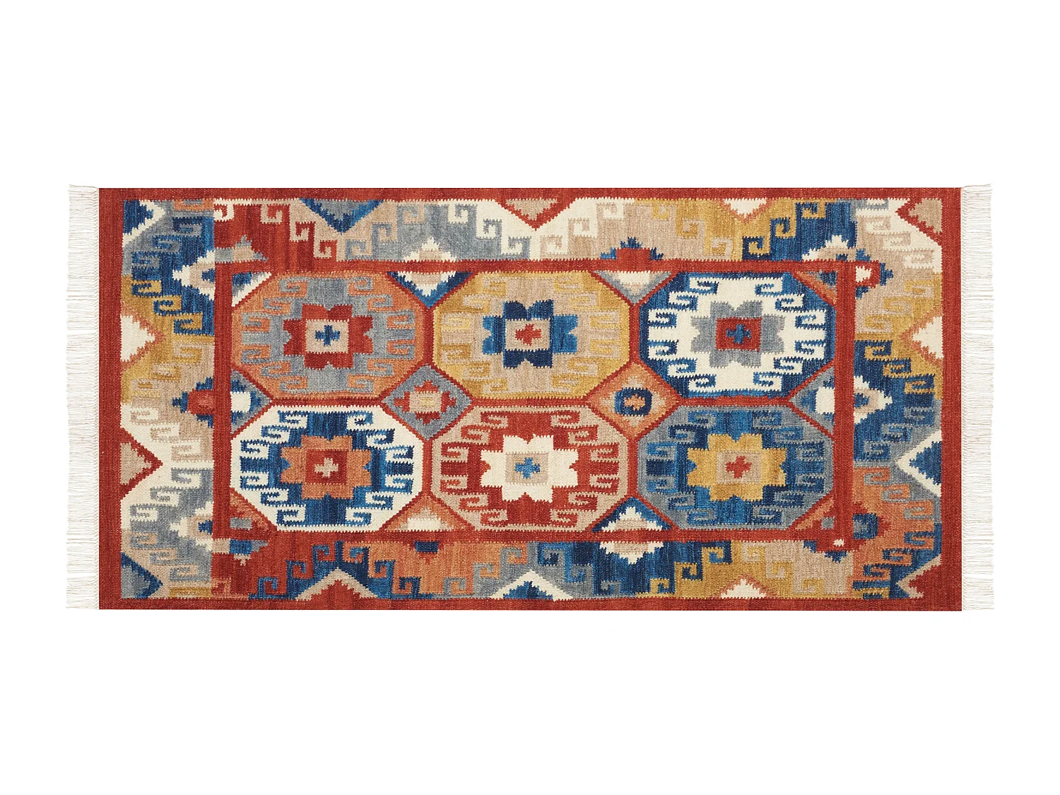 Vloerkleed kelim meerkleurig 80 x 150 cm LUSARAT