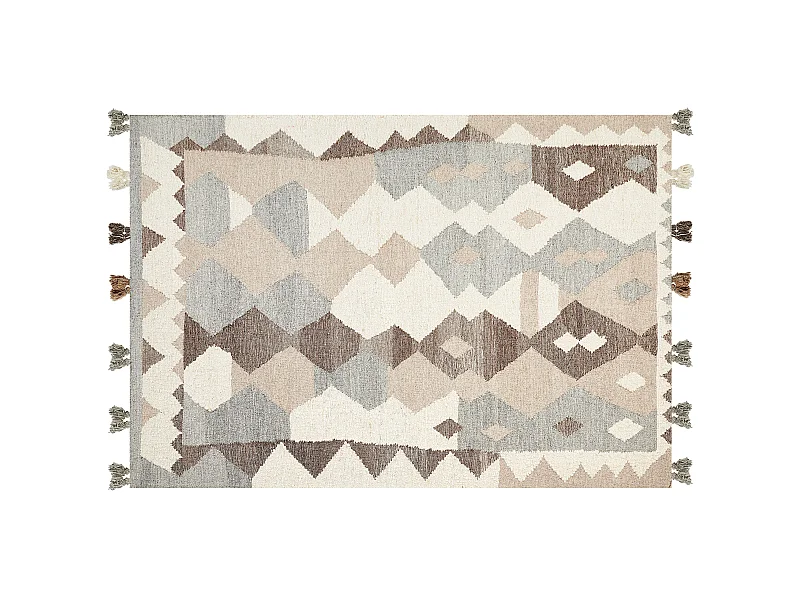 Tapis ARALEZ Beige 160 x 230 cm Laine Kilim