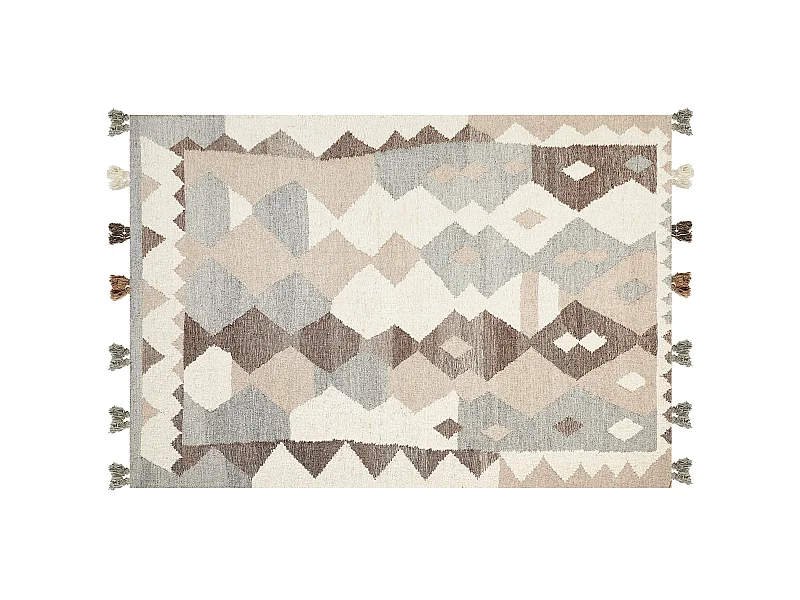 Tapis ARALEZ Beige 160 x 230 cm Laine Kilim