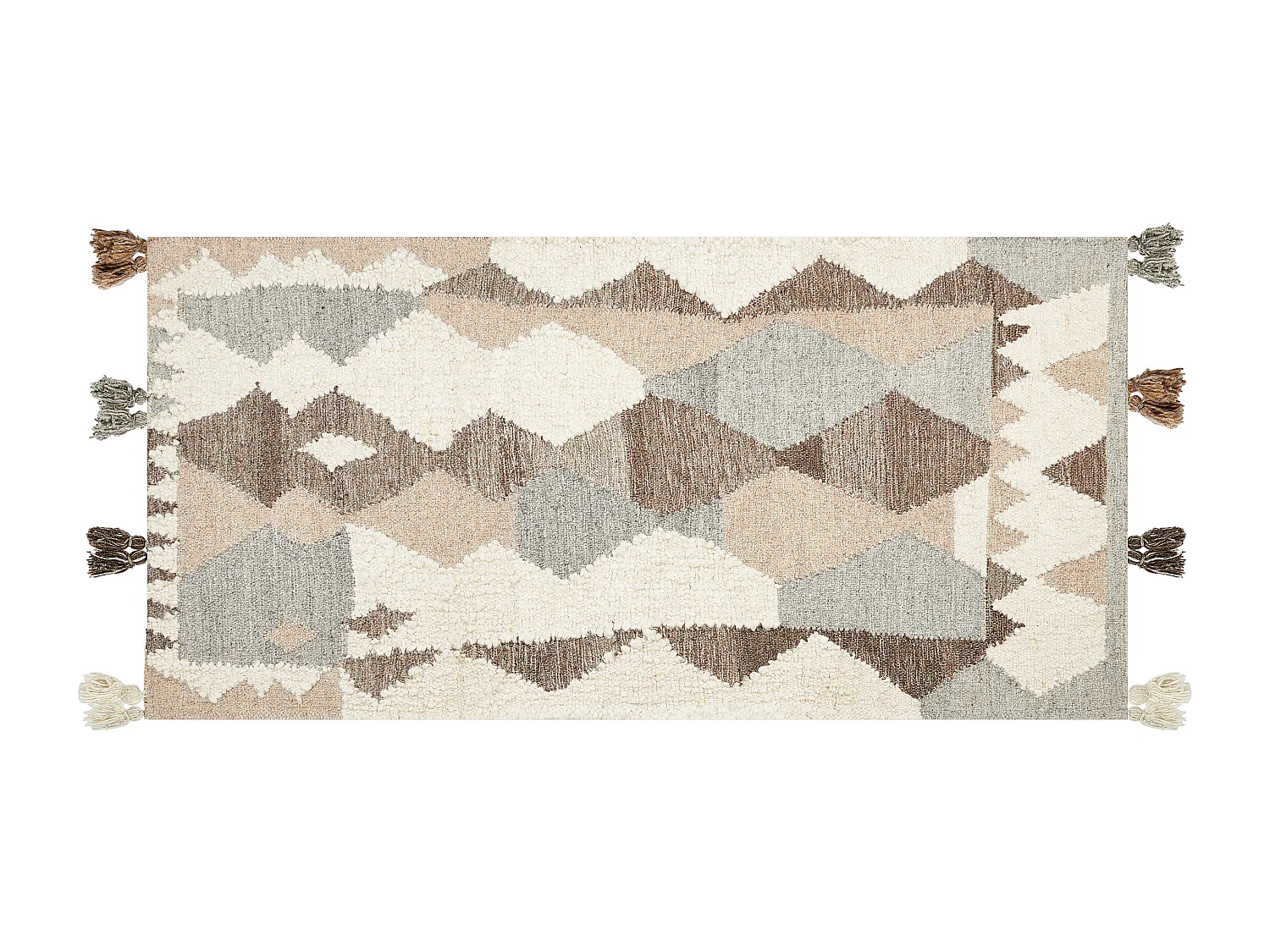 Dywan wełniany kilim 80 x 150 cm wielokolorowy ARALEZ