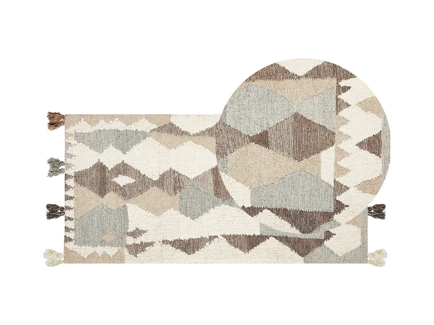 Dywan wełniany kilim 80 x 150 cm wielokolorowy ARALEZ