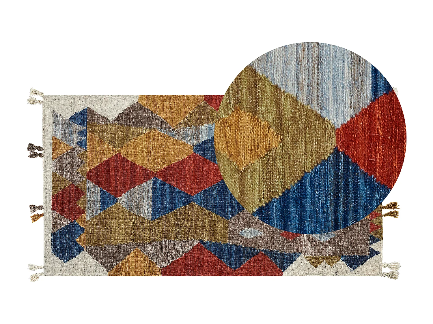 Tapis ARZAKAN Multicolore 80 x 150 cm Laine Kilim