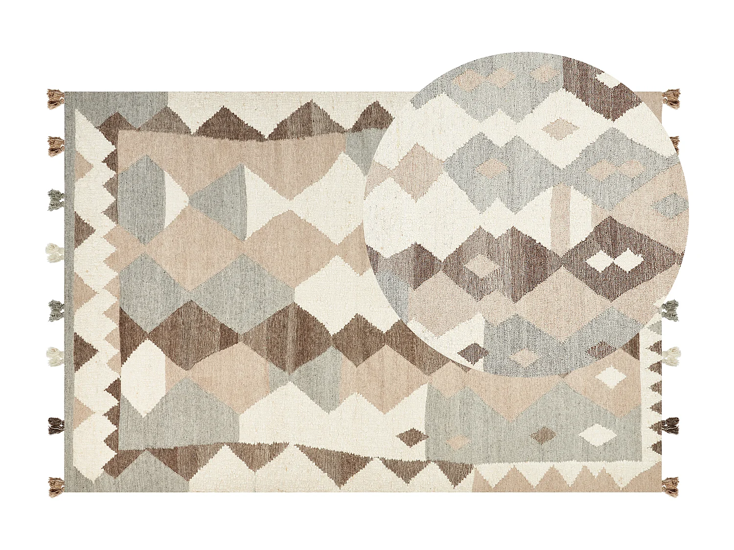 Dywan wełniany kilim 200 x 300 cm wielokolorowy ARALEZ