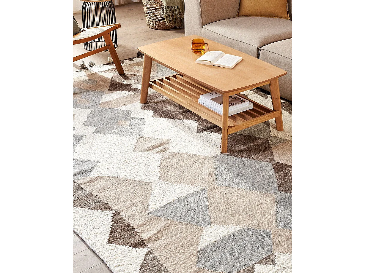 Tapis ARALEZ Beige 200 x 300 cm Laine Kilim