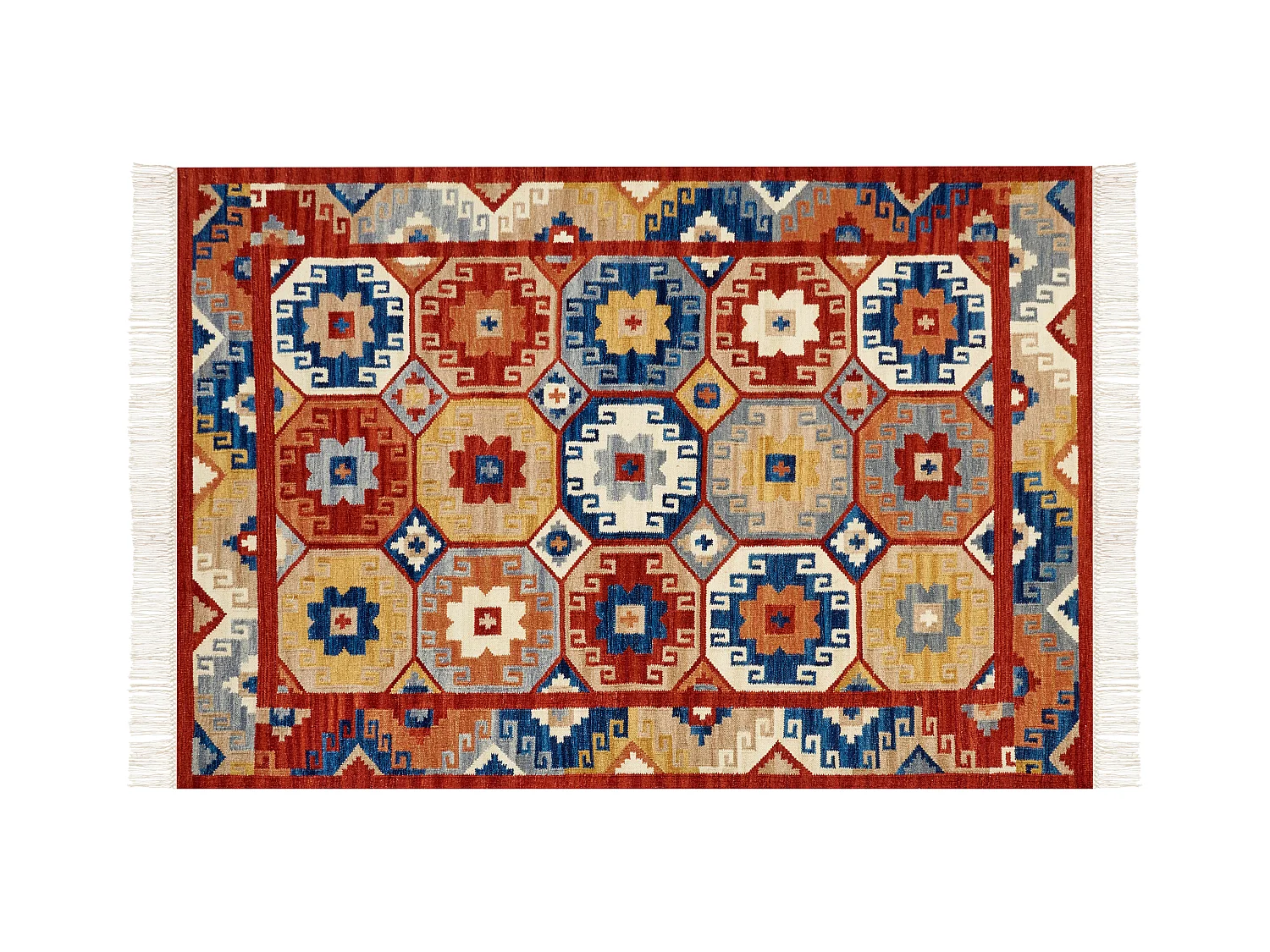 Tapis LUSARAT Multicolore 160 x 230 cm Laine Kilim
