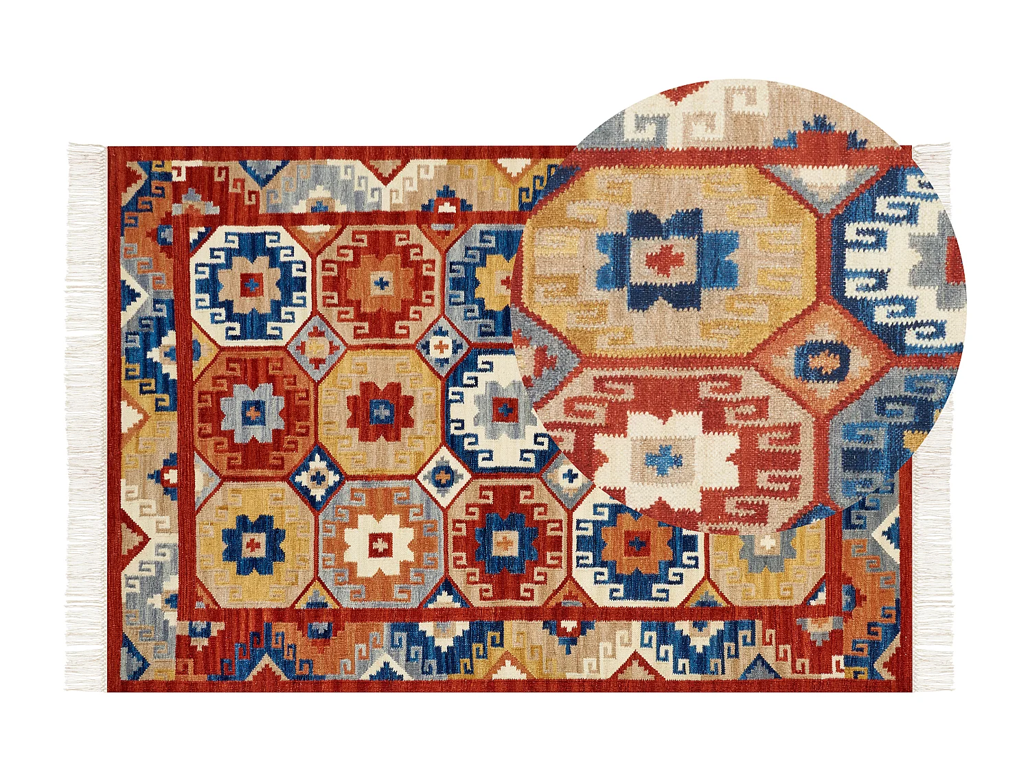Tapis LUSARAT Multicolore 160 x 230 cm Laine Kilim