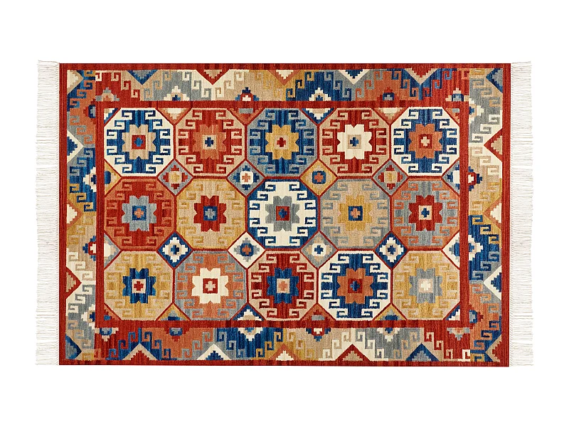 Dywan wełniany kilim 200 x 300 cm wielokolorowy LUSARAT
