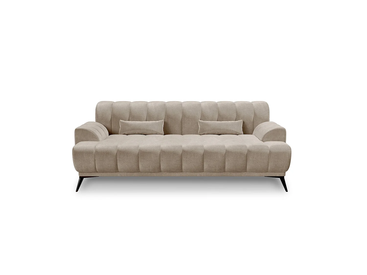 Canapé 3 places  tissu velours taupe Noah