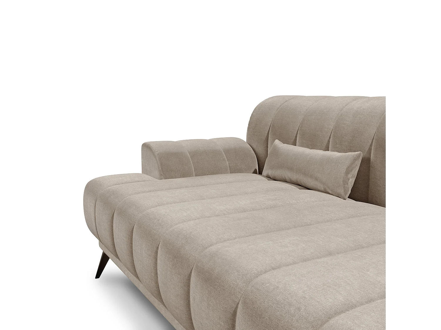 Canapé 3 places  tissu velours taupe Noah