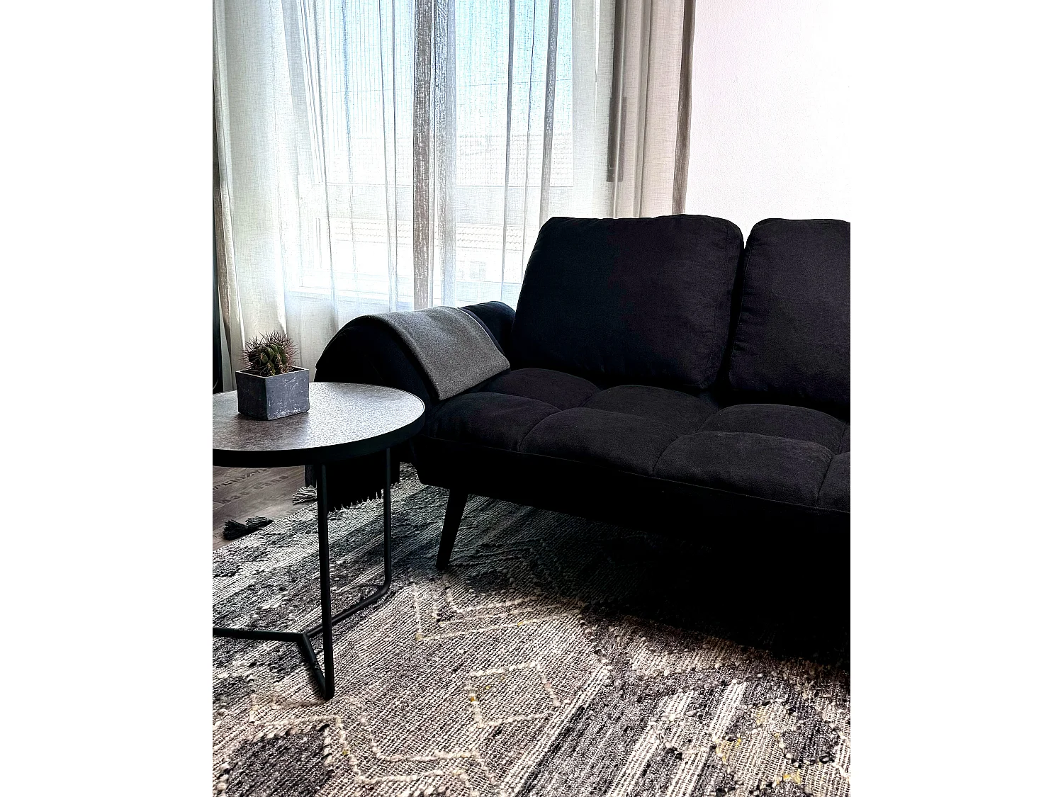 Tapis Kilim en laine 160 x 230 cm gris ARATASHEN