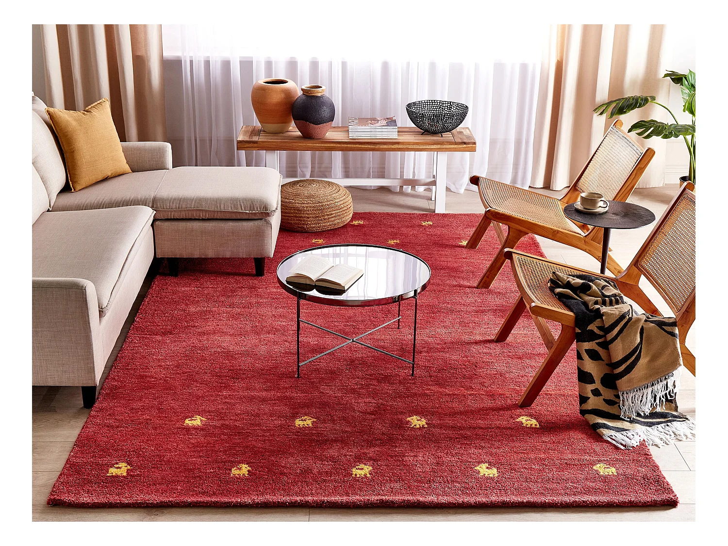 Tapis YARALI Rouge 200 x 300 cm Laine Tapis persan