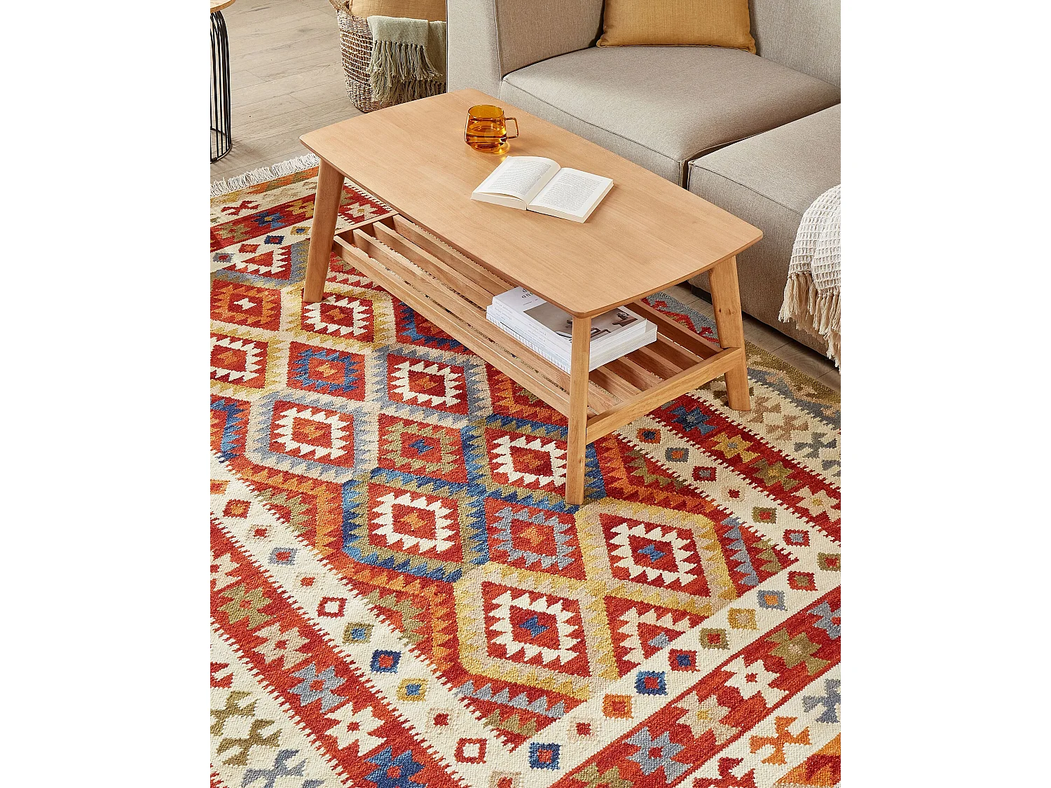 Tapis OSHAKAN Multicolore 160 x 230 cm Laine Kilim