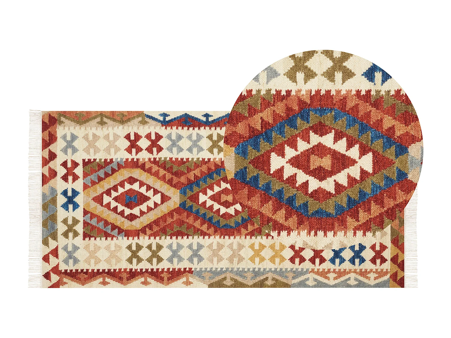 Tapis OSHAKAN Multicolore 80 x 150 cm Laine Kilim
