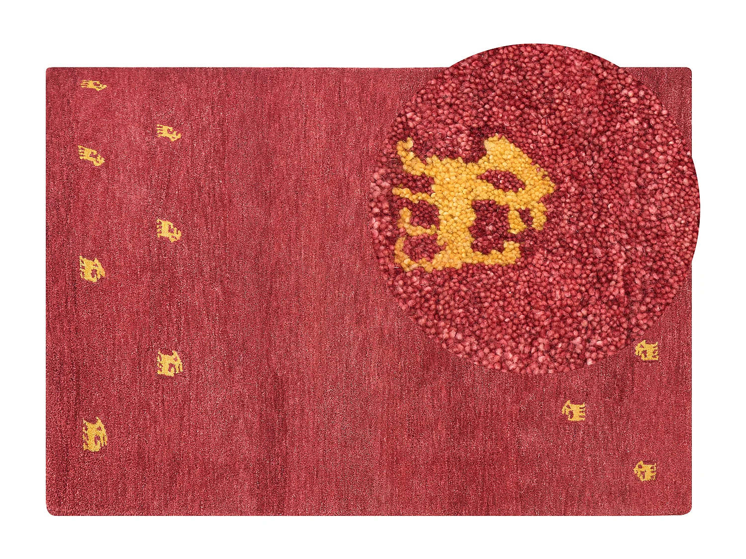 Vloerkleed gabbeh rood 160 x 230 cm YARALI