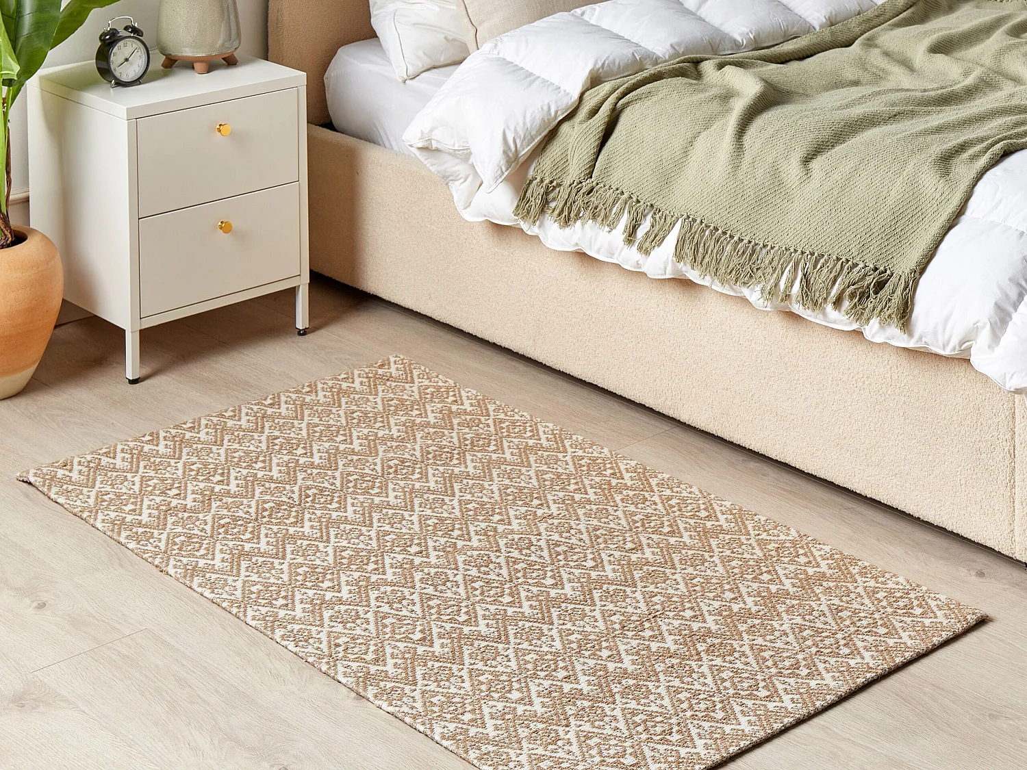 Vloerkleed ATIMA 80 x 150 cm Jute Beige