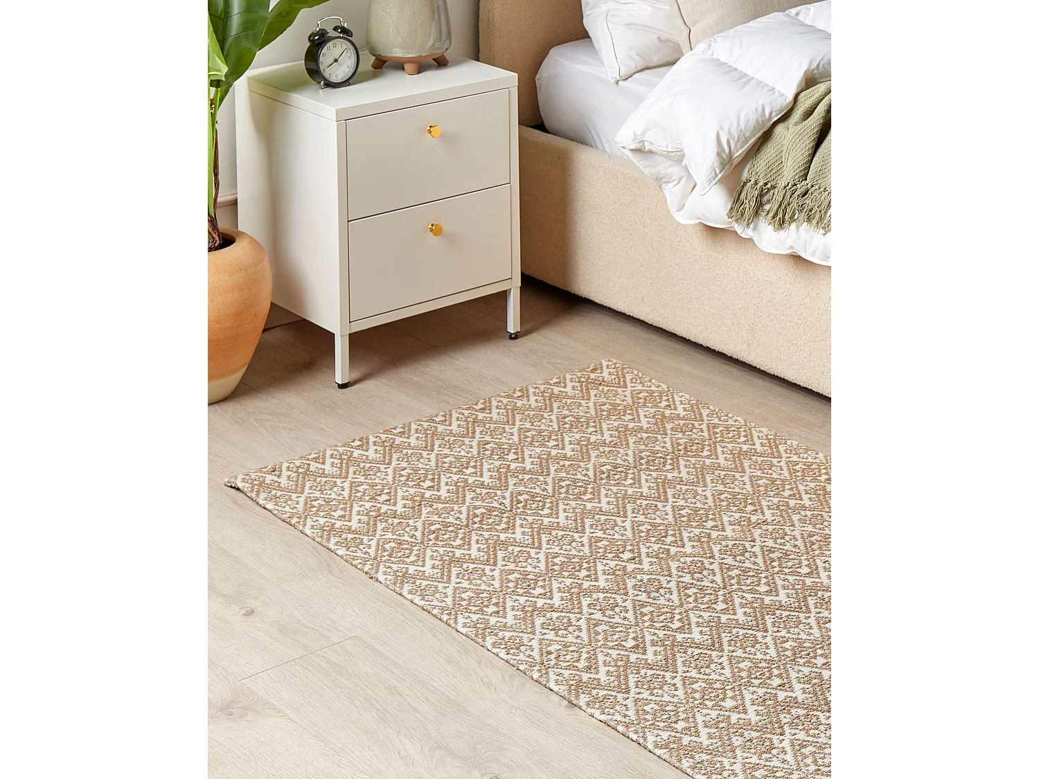 Rug ATIMA Beige 80 x 150 cm Jute