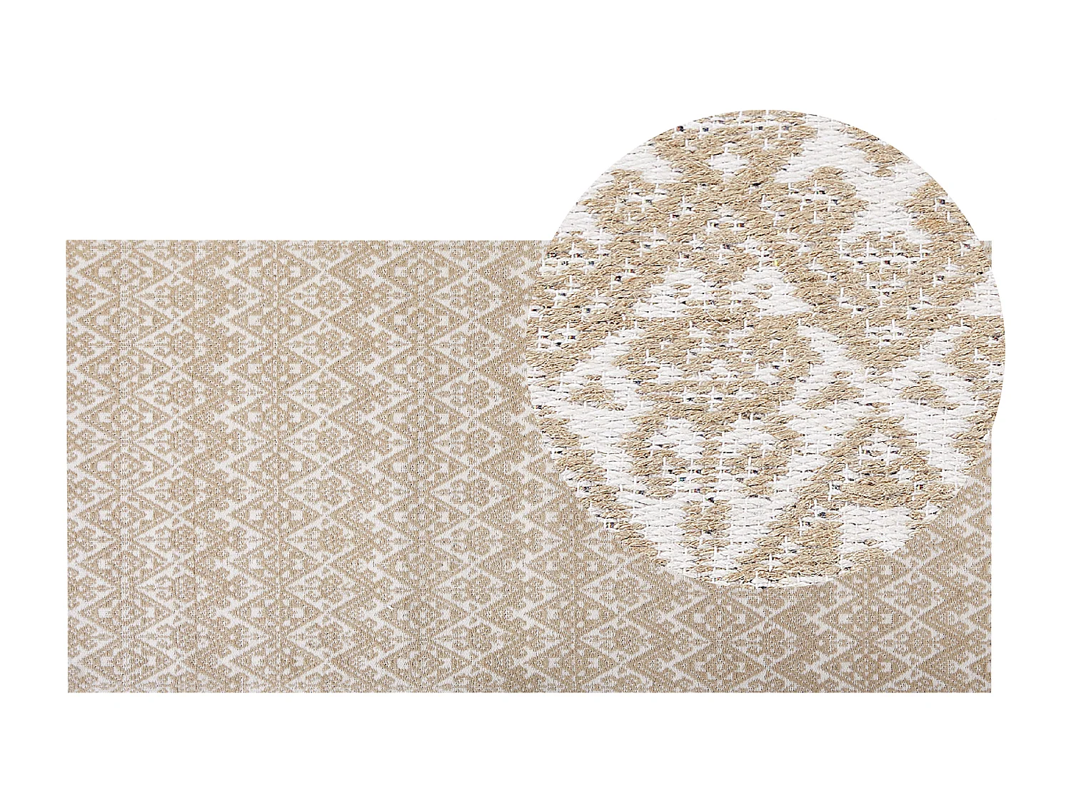 Tapete ATIMA 80 x 150 cm Juta Creme