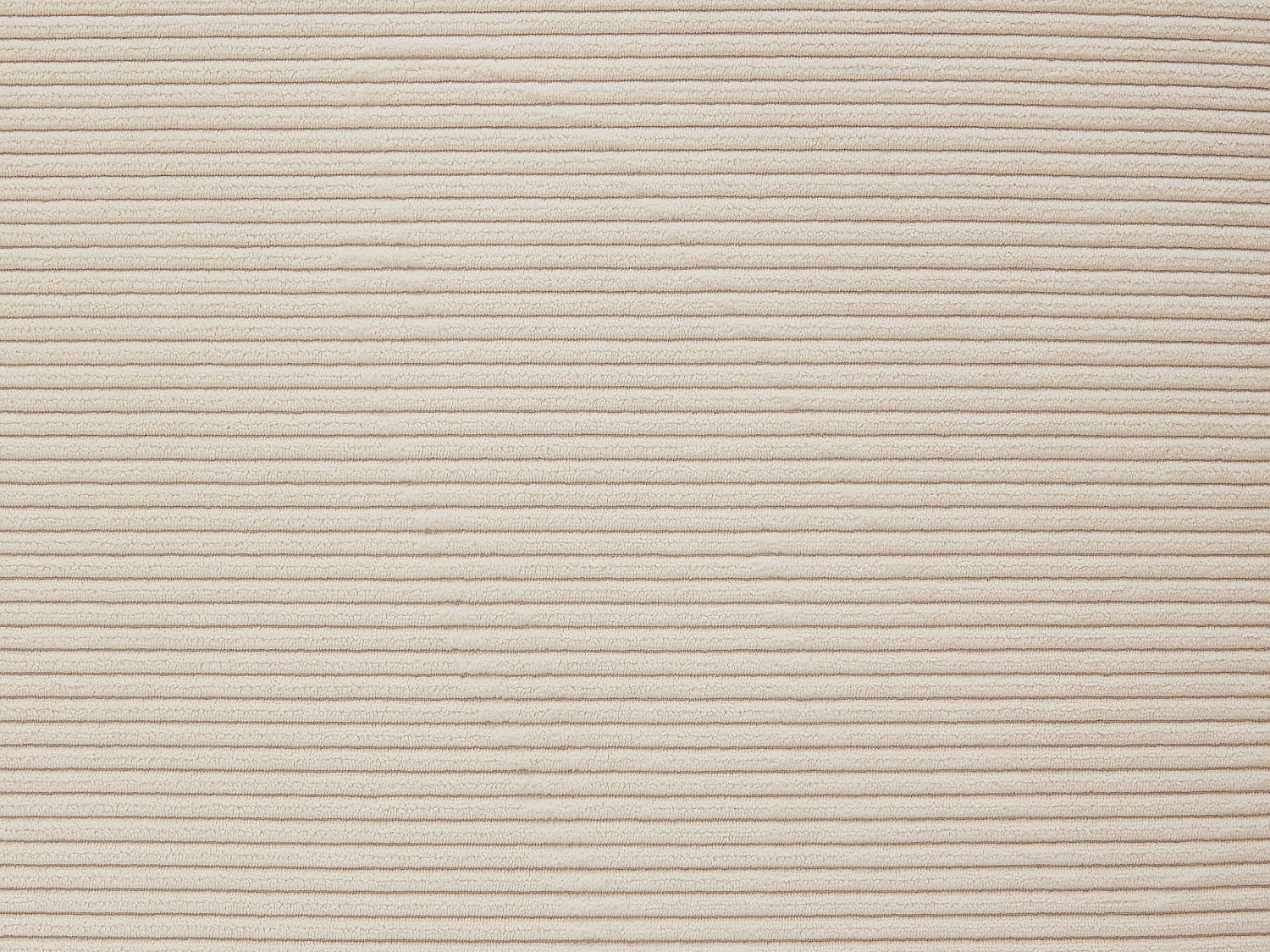 Grote hoekbank met hoek rechts en poef van beige ribfluweel BORORE