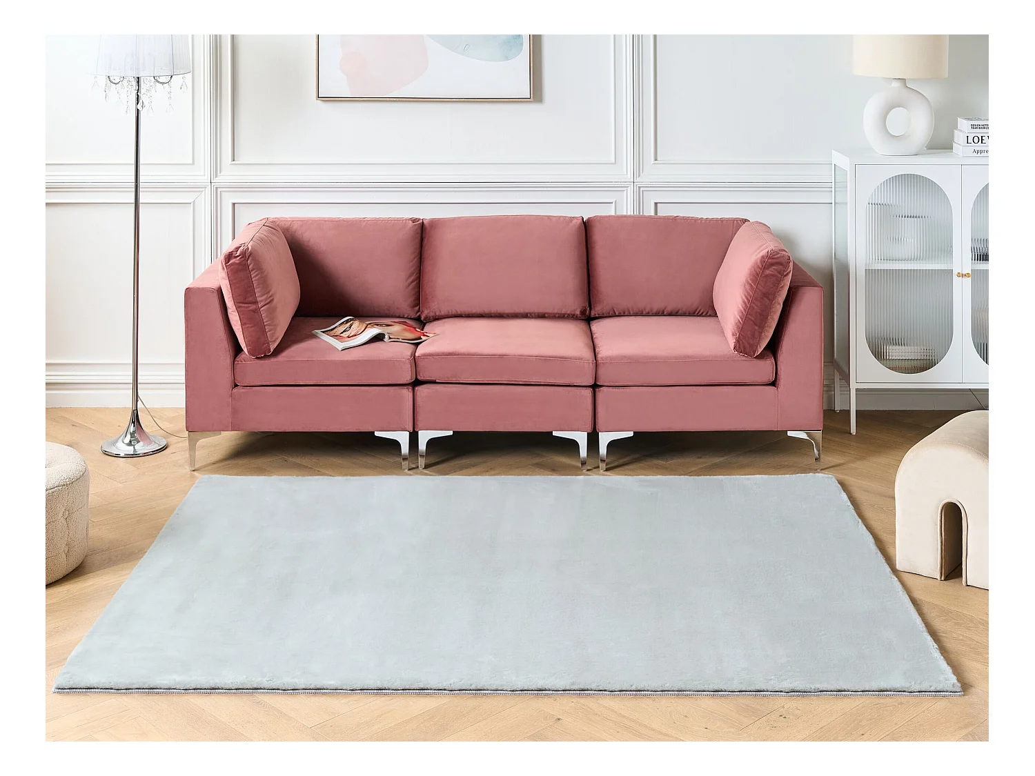 Alfombra gris menta 160 x 230 cm MIRPUR