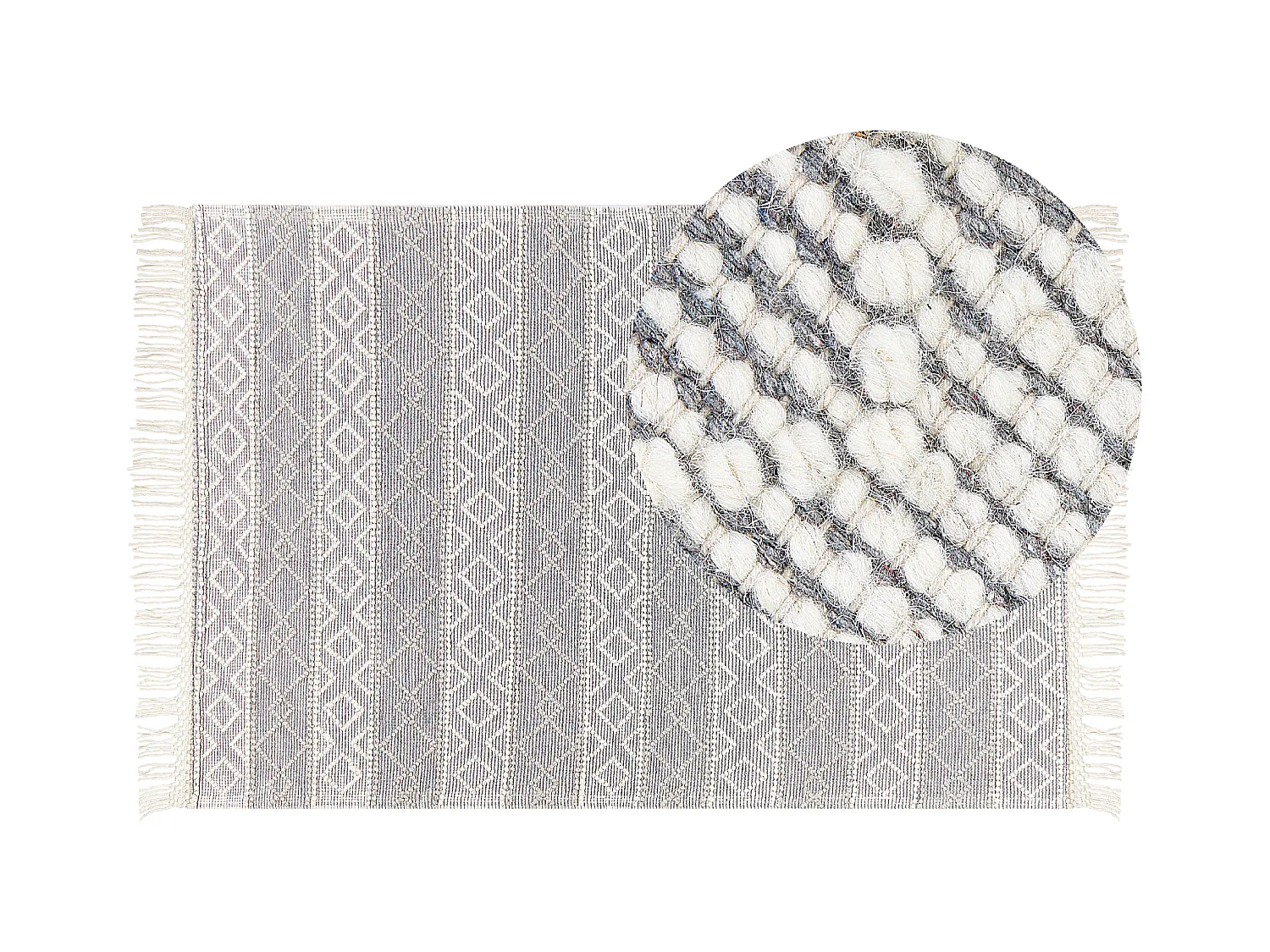 Tapis TONYA Gris 160 x 230 cm Laine