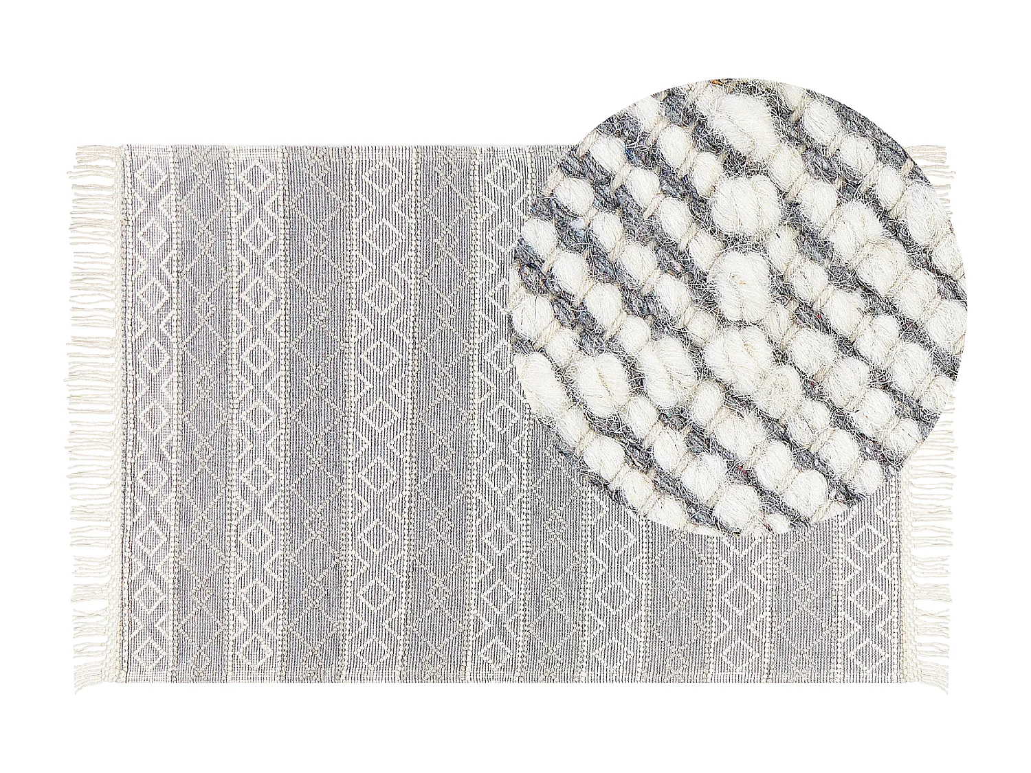 Tapis TONYA Gris 160 x 230 cm Laine