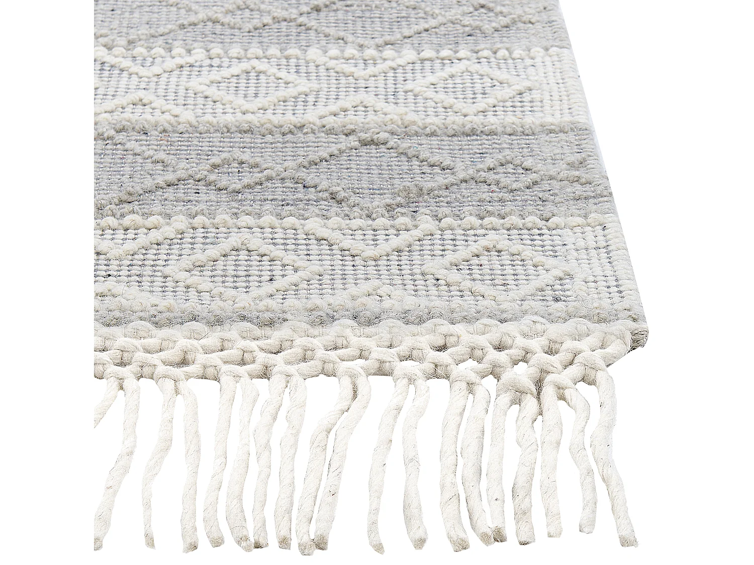 Tapis en laine gris et blanc 160 x 230 cm TONYA
