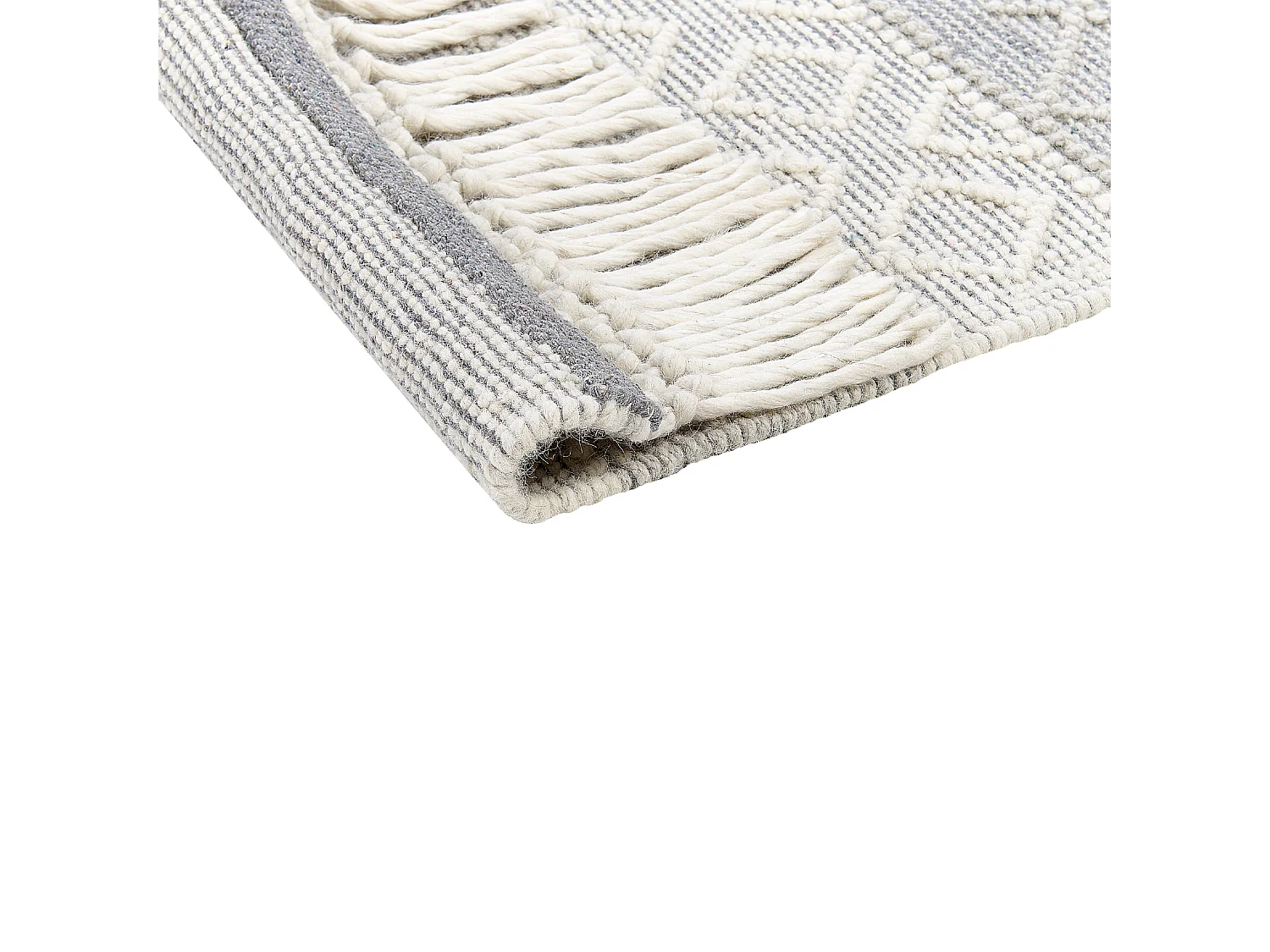 Tapis en laine gris et blanc 160 x 230 cm TONYA