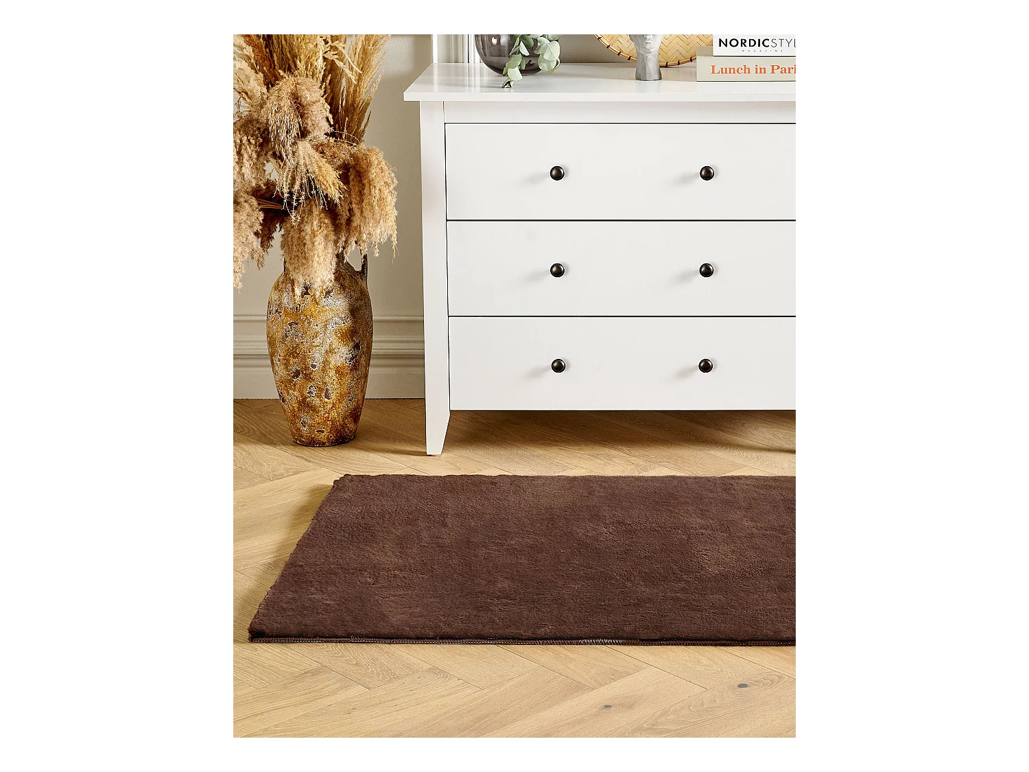 Alfombra marrón 80 x 150 cm MIRPUR