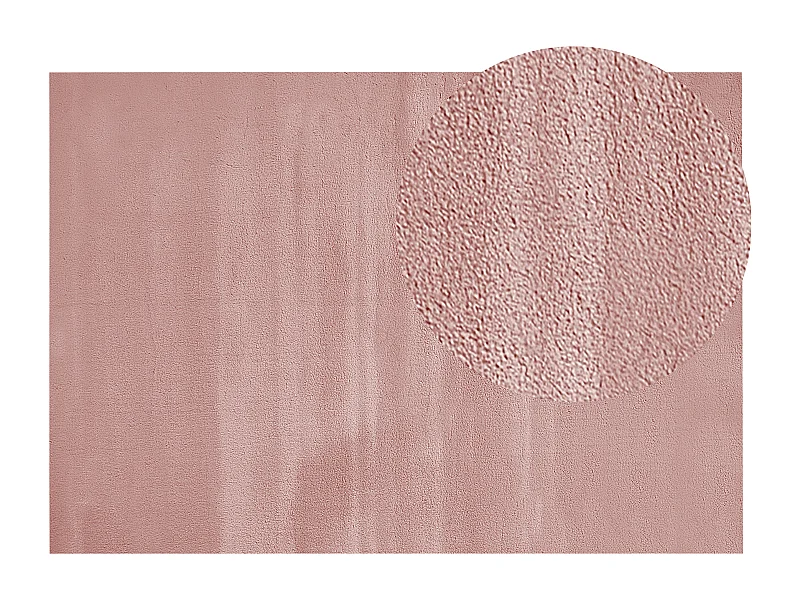 Tapete em pelo sintético de coelho rosa 160 x 230 cm MIRPUR