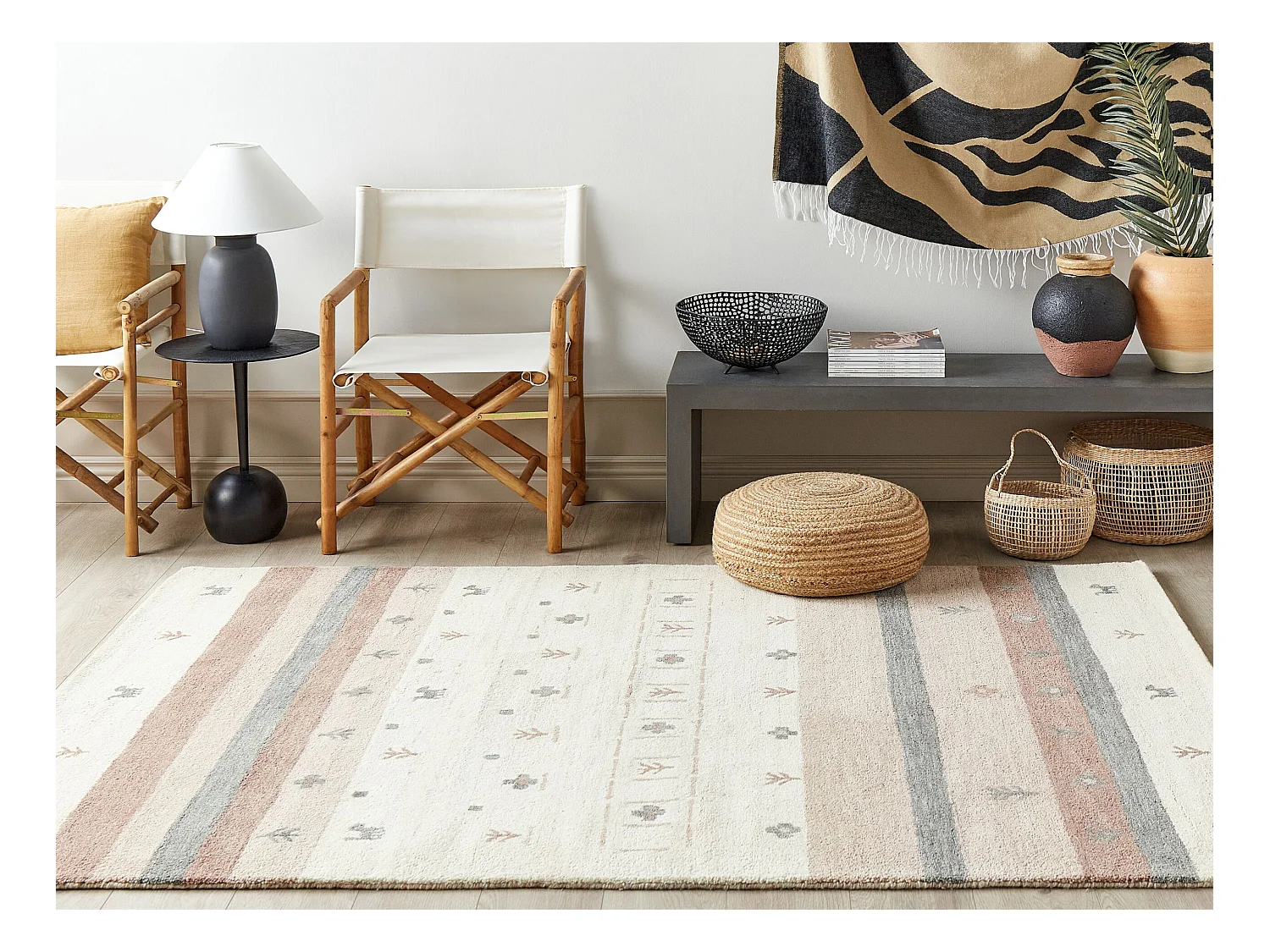 Tapis KARLI Beige 160 x 230 cm Laine Tapis persan