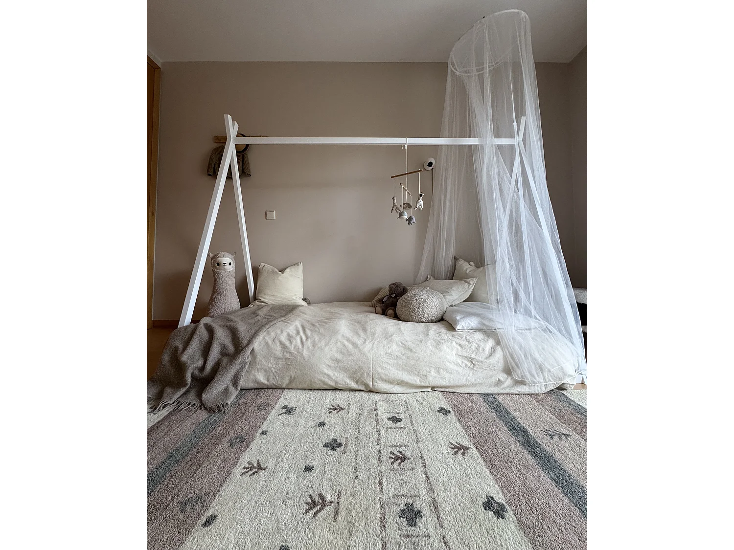 Gabbeh Teppich Wolle beige / hellbraun 160 x 230 cm Hochflor KARLI