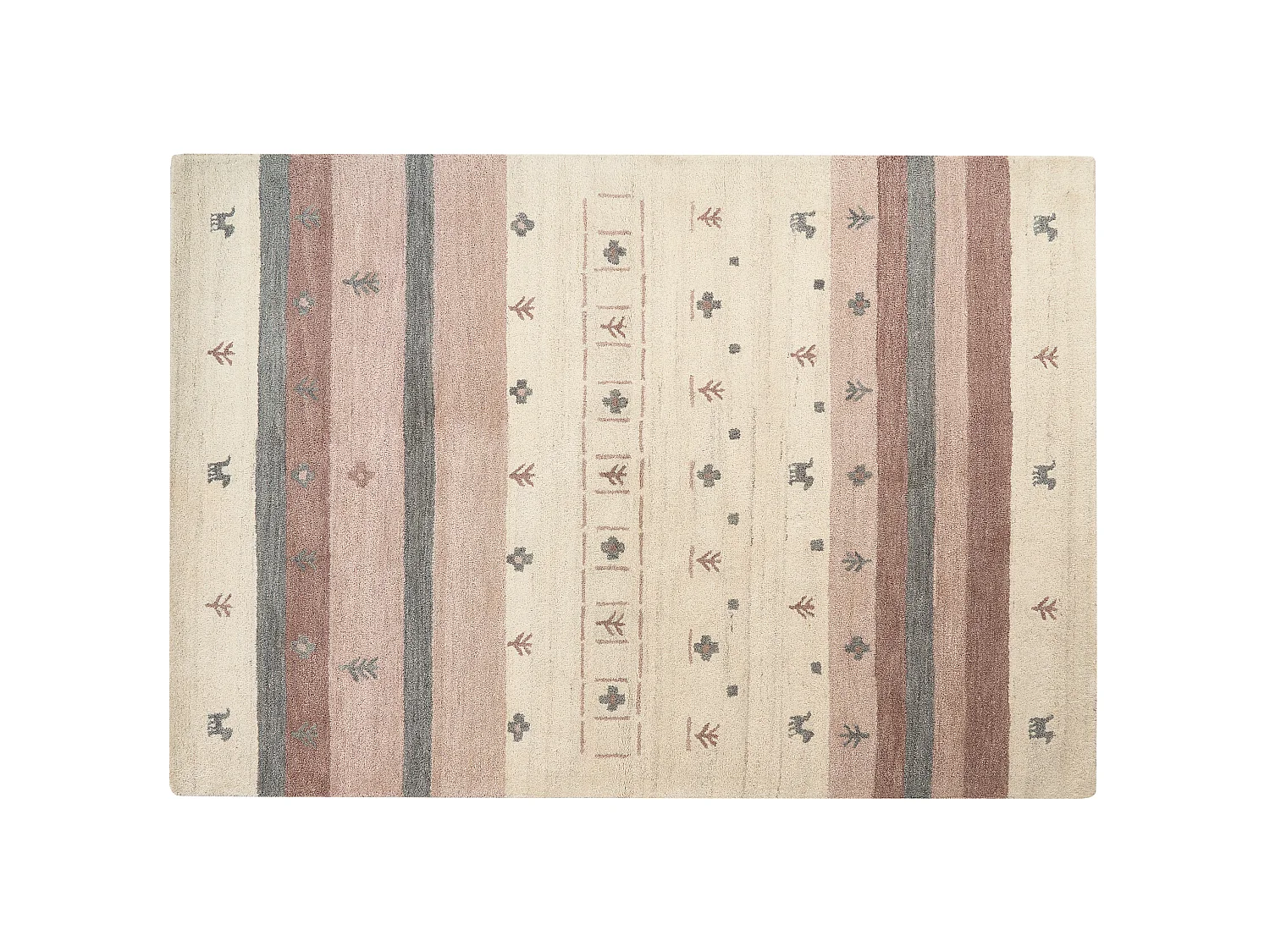 Rug KARLI Beige 160 x 230 cm Wool Gabbeh