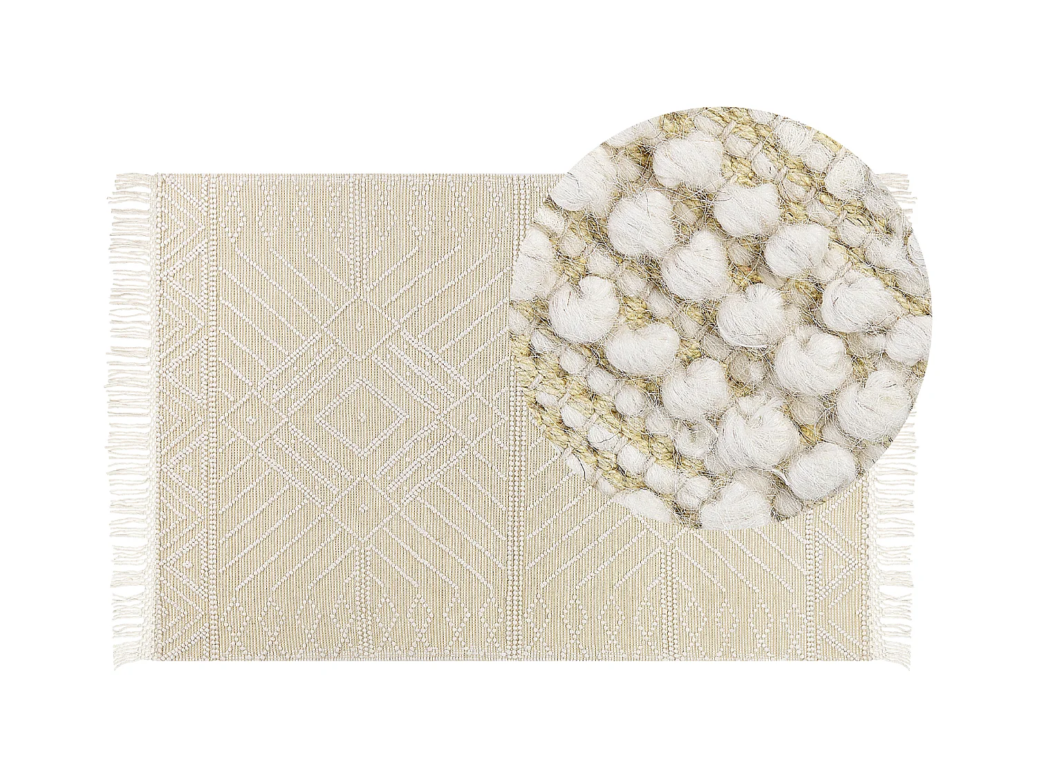Tapis MAVIKENT Beige 160 x 230 cm Laine