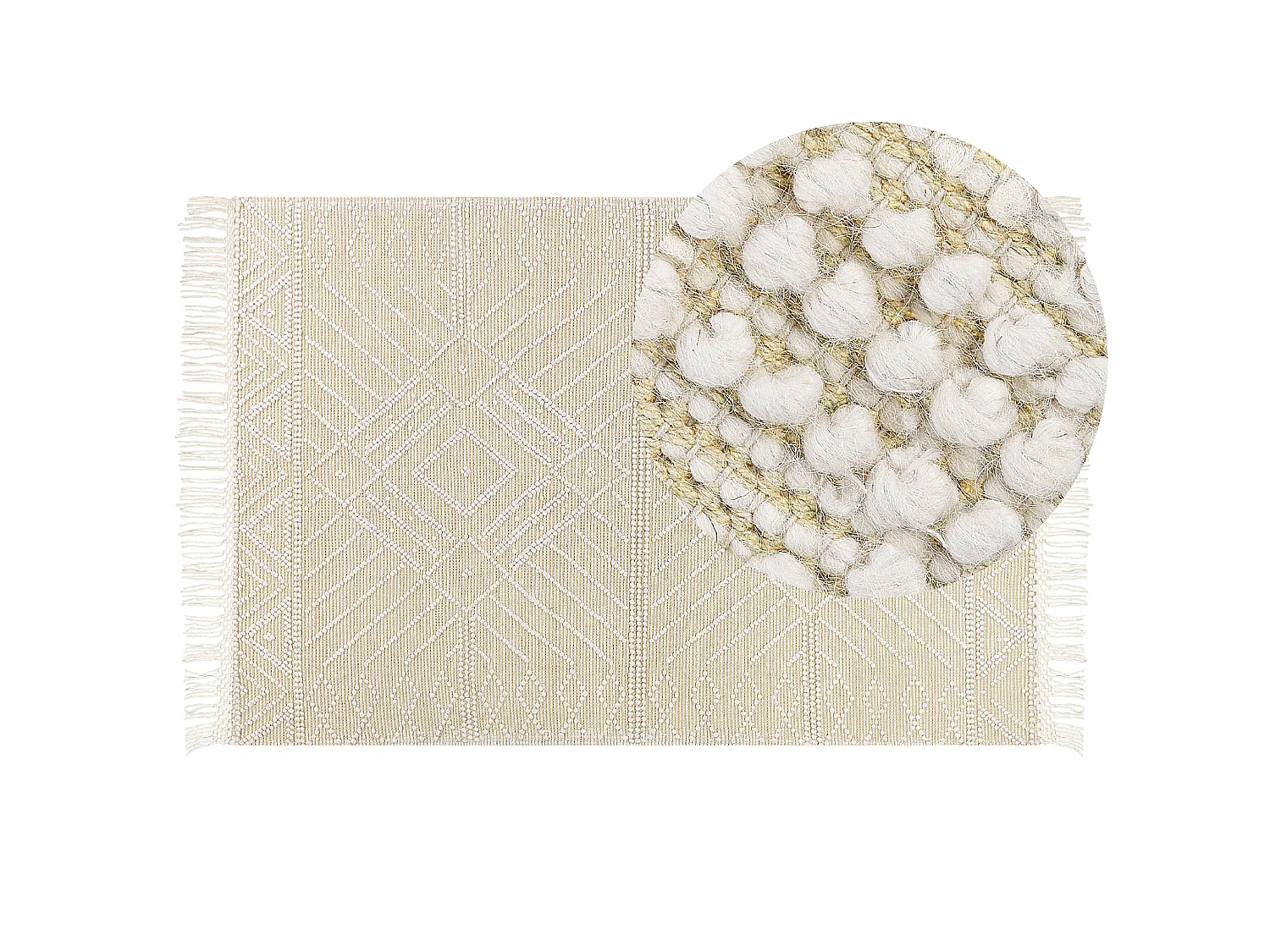 Tapis en laine beige 160 x 230 cm MAVIKENT