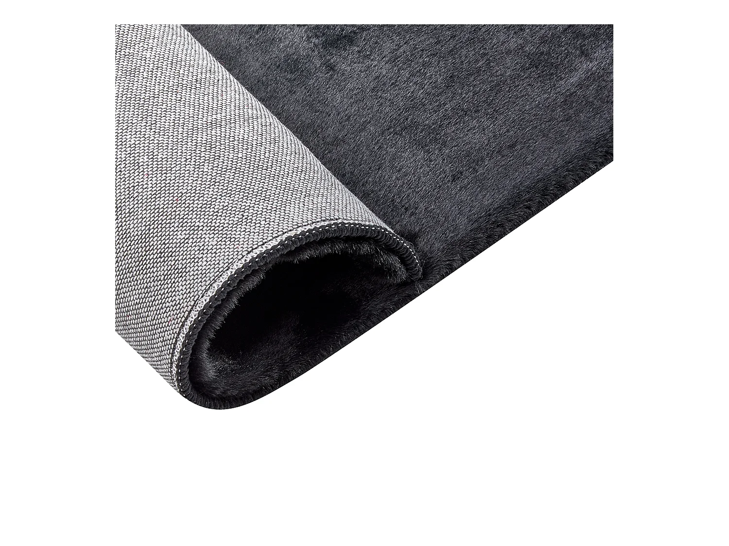 Tapis en fausse fourrure MIRPUR Noir 160 x 230 cm