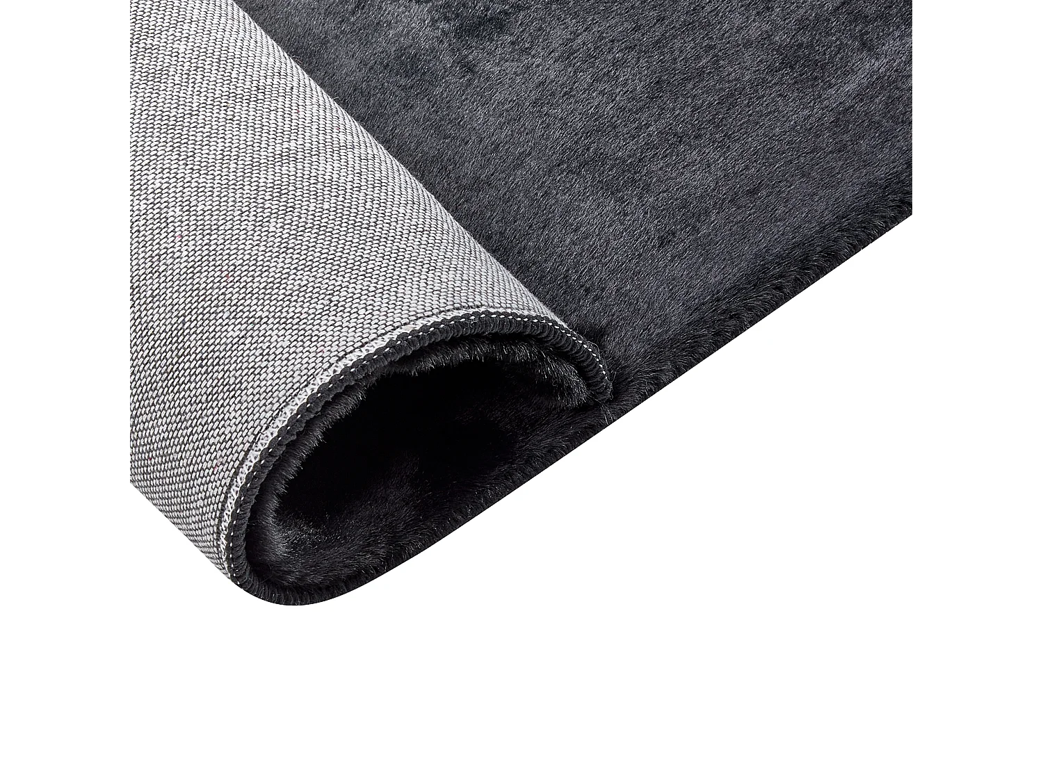 Vloerkleed kunstbont zwart 80 x 150 cm MIRPUR