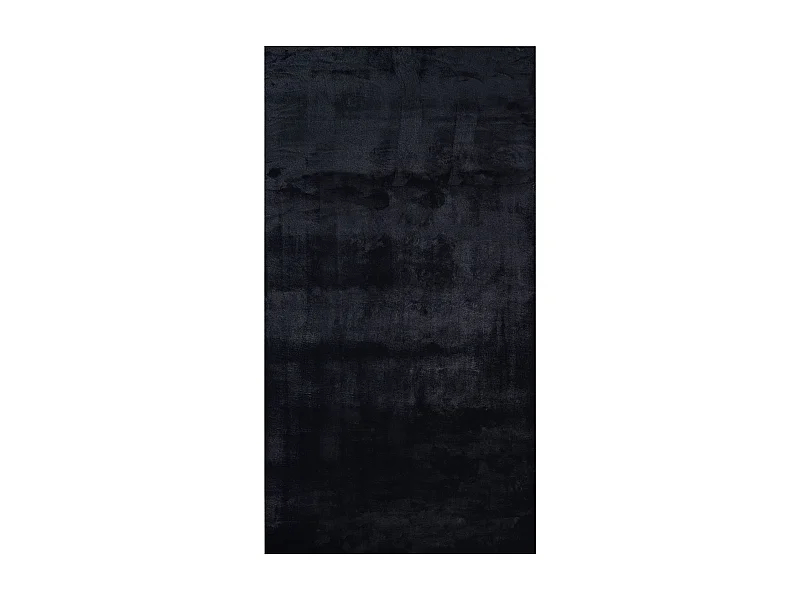 Dywan sztuczne futro królika 80 x 150 cm czarny MIRPUR