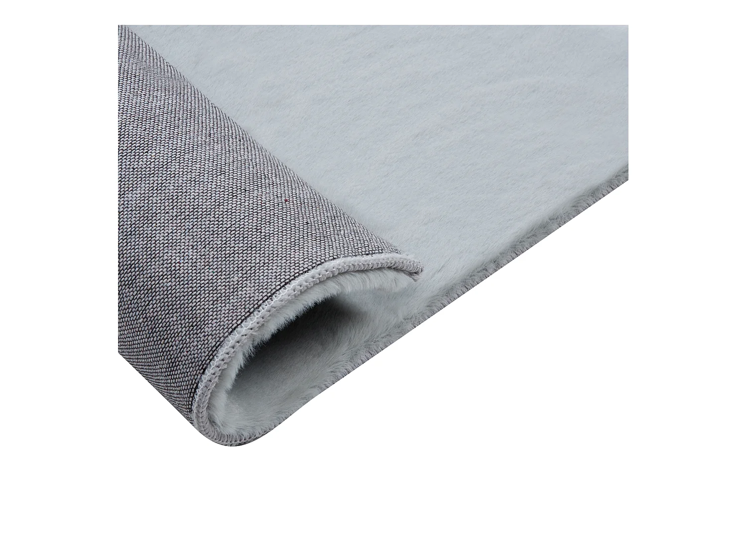 Kunstfellteppich Kaninchen mintgrau 80 x 150 cm MIRPUR