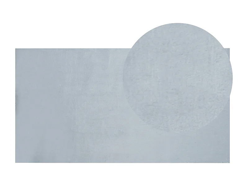 Dywan sztuczne futro królika 80 x 150 cm miętowy szary MIRPUR