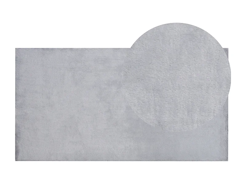 Dywan sztuczne futro królika 80 x 150 cm szary MIRPUR