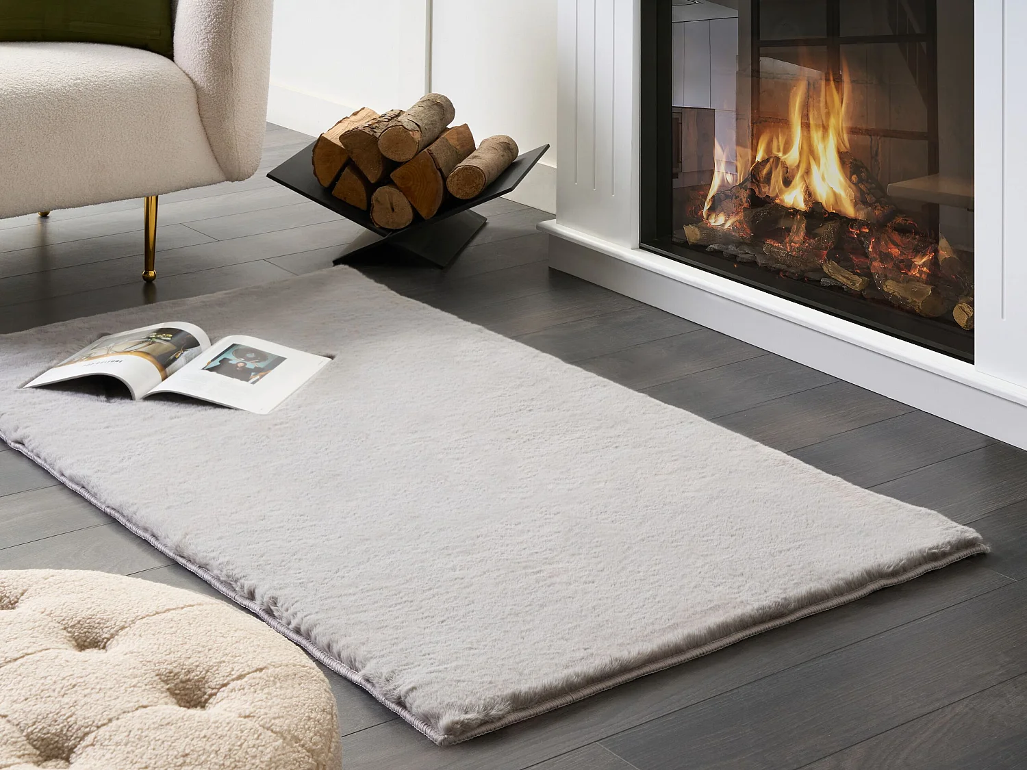 Tappeto grigio chiaro 80 x 150 cm MIRPUR