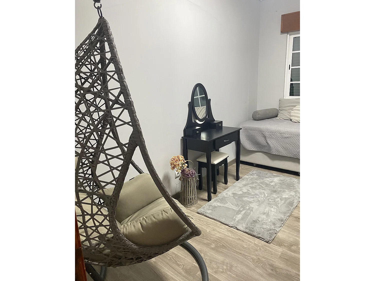 Tapis en fausse fourrure de lapin gris 80 x 150 cm MIRPUR
