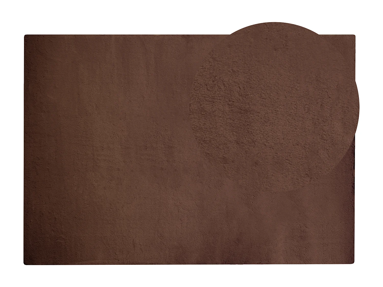 Tapis en fausse fourrure de lapin 160 x 230 cm marron MIRPUR