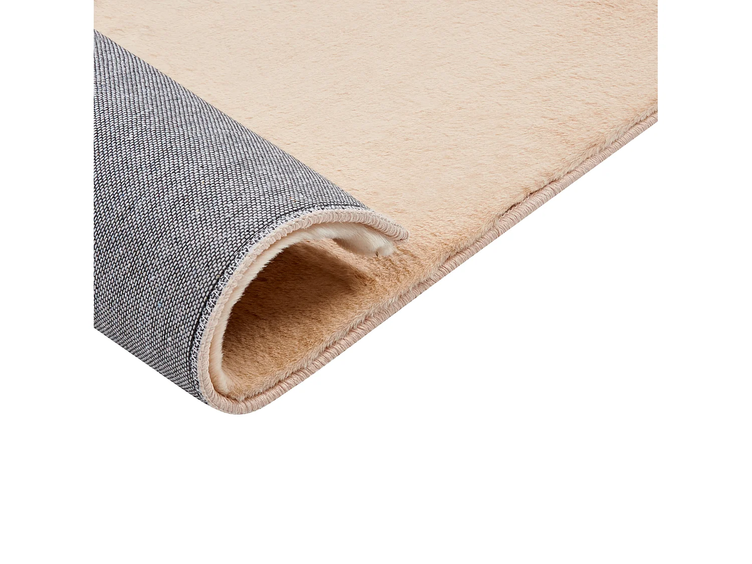 Kunstfellteppich Kaninchen beige 80 x 150 cm MIRPUR