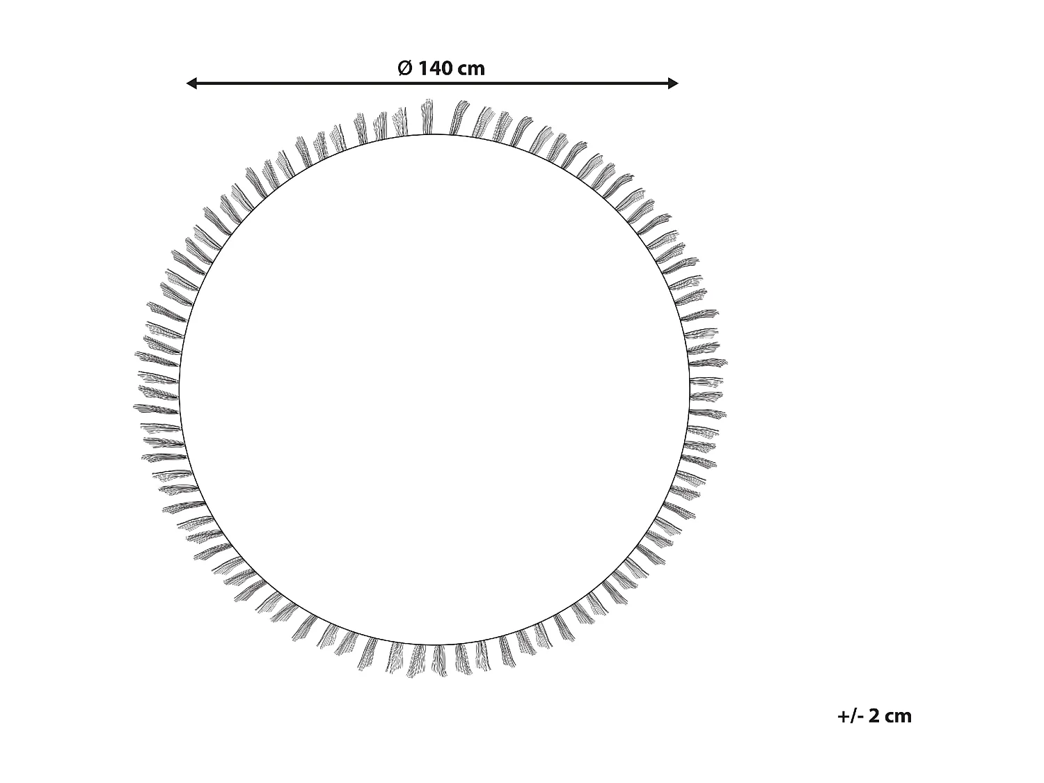 Tapis BALTALAR Beige ø 140 cm Laine