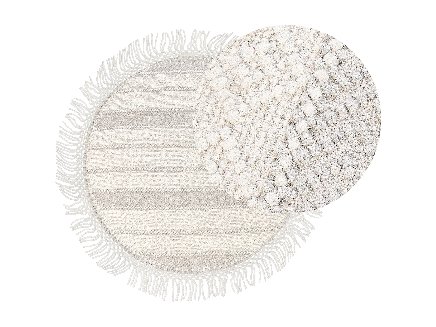Tappeto lana beige ⌀ 140 cm BALTALAR