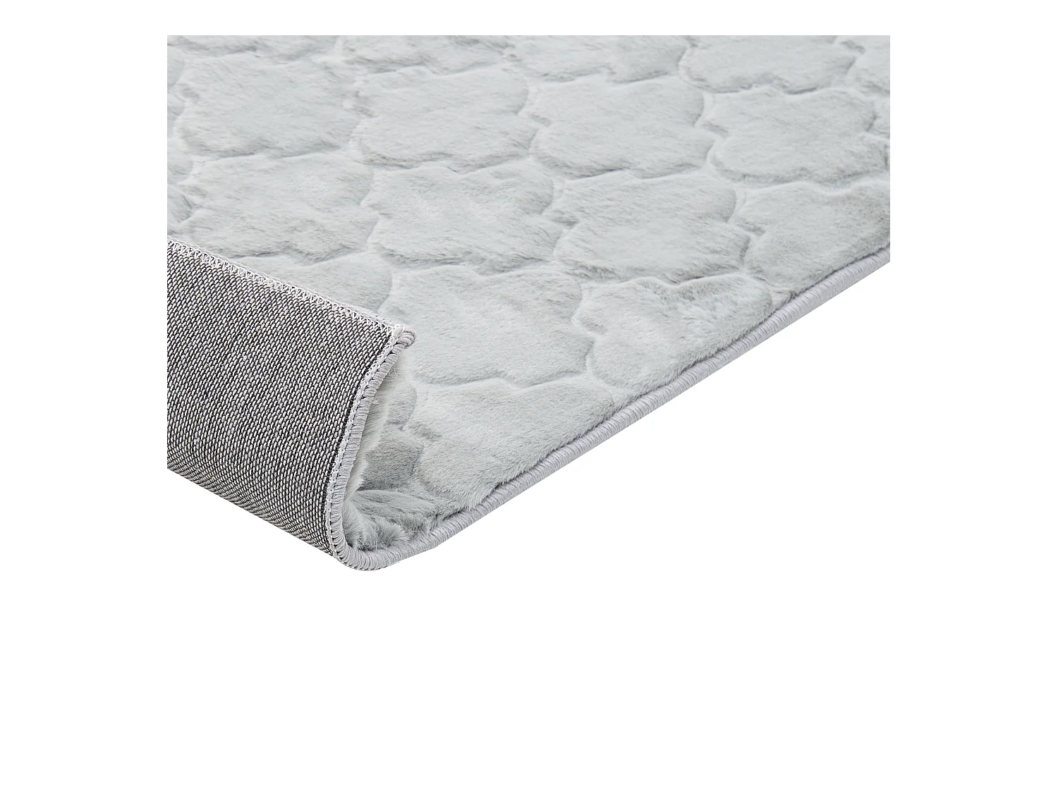 Tapis en fausse fourrure GHARO Gris clair 80 x 150 cm