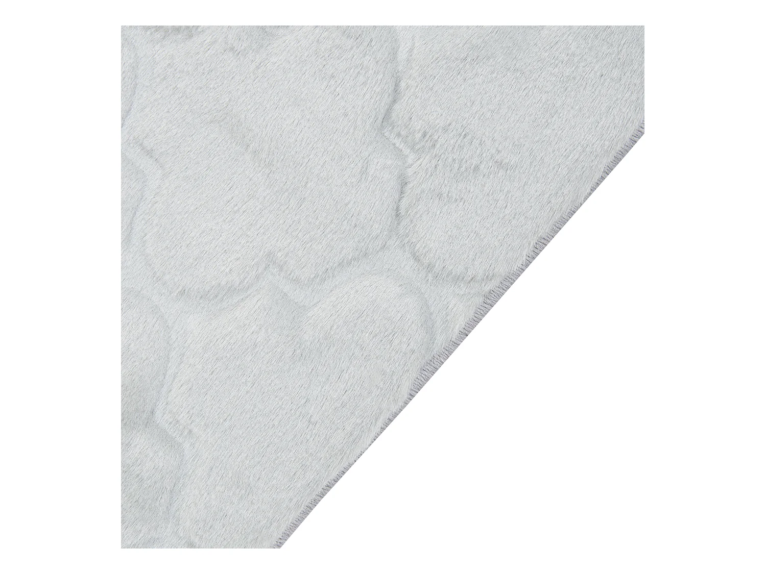 Tapis en fausse fourrure GHARO Gris clair 80 x 150 cm