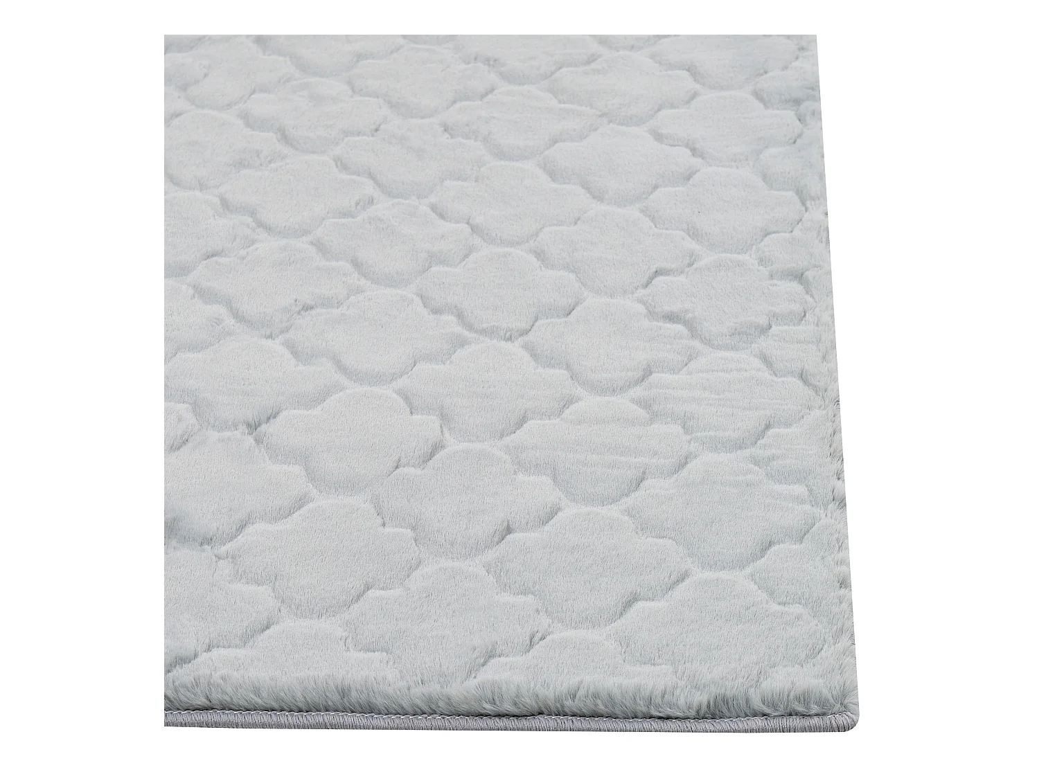 Tapis en fausse fourrure GHARO Gris clair 80 x 150 cm